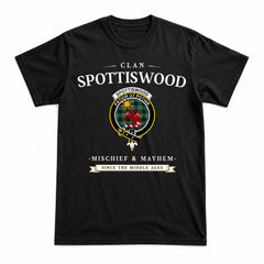 Spottiswood Tartan Crest Mischief and Mayhem T-shirt