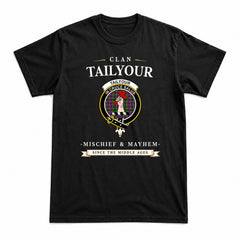 Tailyour (or Taylor) Tartan Crest Mischief and Mayhem T-shirt