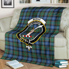 McRae Hunting Ancient Tartan Crest Blanket