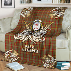 Reid Ancient Tartan Gold Courage Symbol Blanket
