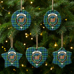 Baillie Ancient Tartan Crest Christmas Ceramic Ornament