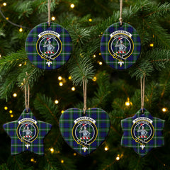 Bannerman Tartan Crest Christmas Ceramic Ornament