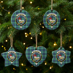 MacDonald of the Isles Hunting Ancient Tartan Crest Christmas Ceramic Ornament
