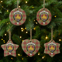 MacGillivray Hunting Ancient Tartan Crest Christmas Ceramic Ornament