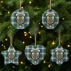 MacKenzie Dress Ancient Tartan Crest Christmas Ceramic Ornament