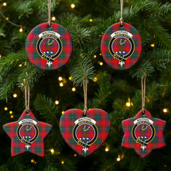 MacPhail Clan Tartan Crest Christmas Ceramic Ornament