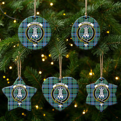 Malcolm Ancient Tartan Crest Christmas Ceramic Ornament