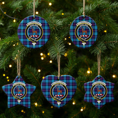 McCorquodale Tartan Crest Christmas Ceramic Ornament