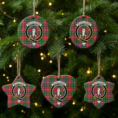 McCullough Tartan Crest Christmas Ceramic Ornament