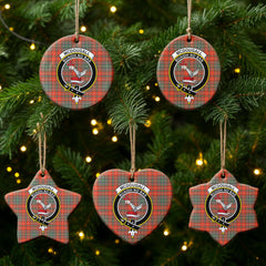 McDougall Ancient Tartan Crest Christmas Ceramic Ornament