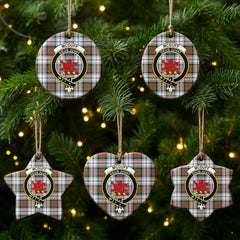 McDuff Dress Ancient Tartan Crest Christmas Ceramic Ornament