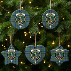 McLaren Ancient Tartan Crest Christmas Ceramic Ornament