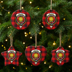 McLeod of Raasay Tartan Crest Christmas Ceramic Ornament
