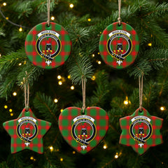 Middleton Modern Tartan Crest Christmas Ceramic Ornament