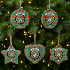 Muirhead Tartan Crest Christmas Ceramic Ornament