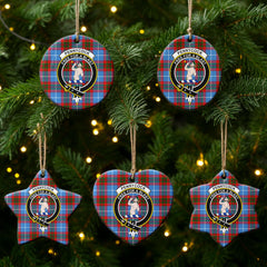 Pennycook Tartan Crest Christmas Ceramic Ornament