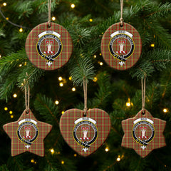 Reid Ancient Tartan Crest Christmas Ceramic Ornament