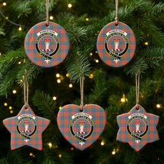 Robertson Ancient Tartan Crest Christmas Ceramic Ornament