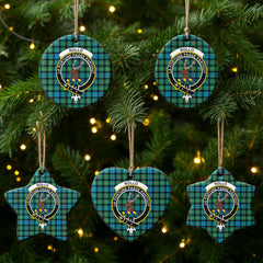 Rollo Ancient Tartan Crest Christmas Ceramic Ornament
