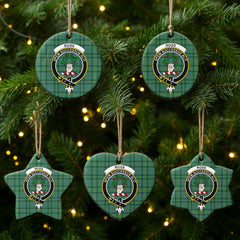 Ross Hunting Ancient Tartan Crest Christmas Ceramic Ornament