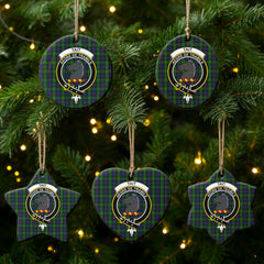 Tait Tartan Crest Christmas Ceramic Ornament