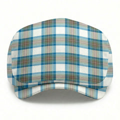 Stewart Muted Blue Tartan Flat Caps