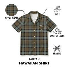 Graham of Menteith Weathered Tartan Crest Hawaiian Shirt