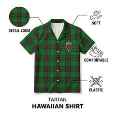 Halkerston Tartan Crest Hawaiian Shirt