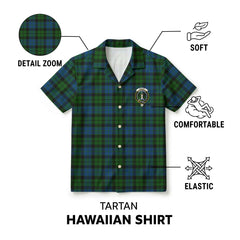 MacKay Modern Tartan Crest Hawaiian Shirt