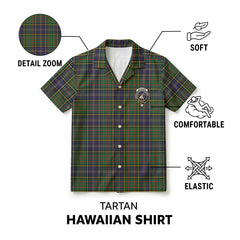 MacMillan Hunting Modern Tartan Crest Hawaiian Shirt