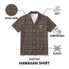 Nicolson Hunting Weathered Tartan Crest Hawaiian Shirt