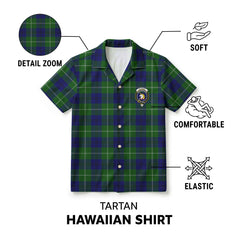 Oliphant Modern Tartan Crest Hawaiian Shirt