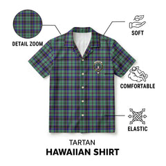 Stevenson Tartan Crest Hawaiian Shirt