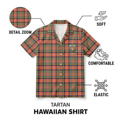 Stewart Royal Ancient Tartan Crest Hawaiian Shirt