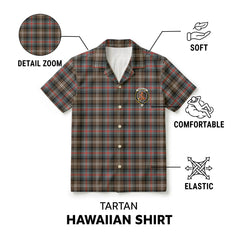 Sutherland Weathered Tartan Crest Hawaiian Shirt