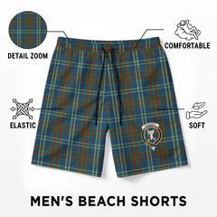 Cathcart Tartan Crest Men's Beach Shorts