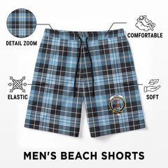 Clark Ancient Tartan Crest Men's Beach Shorts