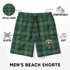 Cranstoun Tartan Crest Men's Beach Shorts
