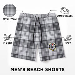 Glen Tartan Crest Men's Beach Shorts