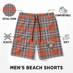 MacFarlane Ancient Tartan Crest Men's Beach Shorts
