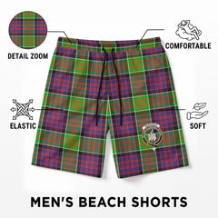 McDonald (Clan Ranald) Tartan Crest Men's Beach Shorts