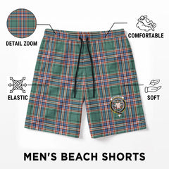 McFarlane Hunting Ancient Tartan Crest Men's Beach Shorts