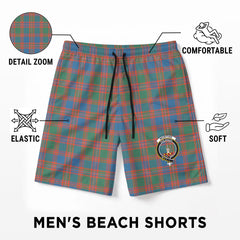 McIntyre Ancient Tartan Crest Men's Beach Shorts