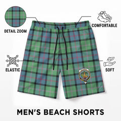 McThomas Ancient Tartan Crest Men's Beach Shorts