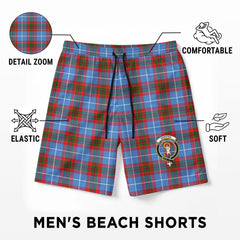 Skirving Tartan Crest Men's Beach Shorts