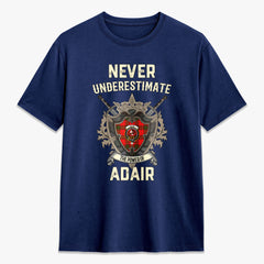 Adair Modern Tartan Crest 2D T-shirt - Never Underestimate Style