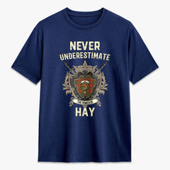 Hay Ancient Tartan Crest 2D T-shirt - Never Underestimate Style