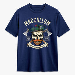 MacCallum Ancient Tartan Crest 2D T-shirt - Alba Skull Style