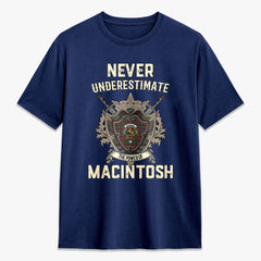 MacIntosh Hunting Modern Tartan Crest 2D T-shirt - Never Underestimate Style