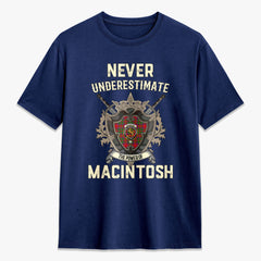 MacIntosh Modern Tartan Crest 2D T-shirt - Never Underestimate Style